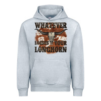 Heather Grey longhorn bullskull whatever lossos your longhorn Urban Hoodie - JahusDesignShop