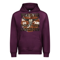 Mauve Wine longhorn bullskull whatever lossos your longhorn Urban Hoodie - JahusDesignShop