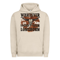 Pigment French Oak longhorn bullskull whatever lossos your longhorn Urban Hoodie - JahusDesignShop