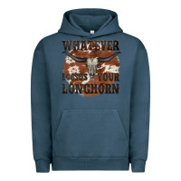 Pigment Midnight Navy longhorn bullskull whatever lossos your longhorn Urban Hoodie - JahusDesignShop
