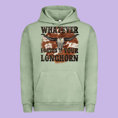Longhorn Bullskull Whatever Lossos Your Longhorn Urban Hoodie Designed By Jahusdesignshop