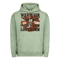 Pigment Oil Green longhorn bullskull whatever lossos your longhorn Urban Hoodie - JahusDesignShop