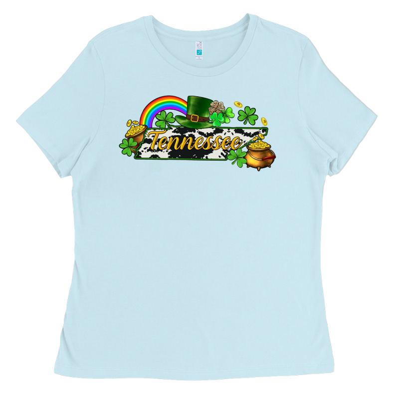 Tennessee Map St. Patrick's Ladies Tee by CowGirlArtShop | Teevron