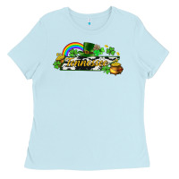 Baby Blue Tennessee map St. Patrick's Ladies Tee - CowGirlArtShop