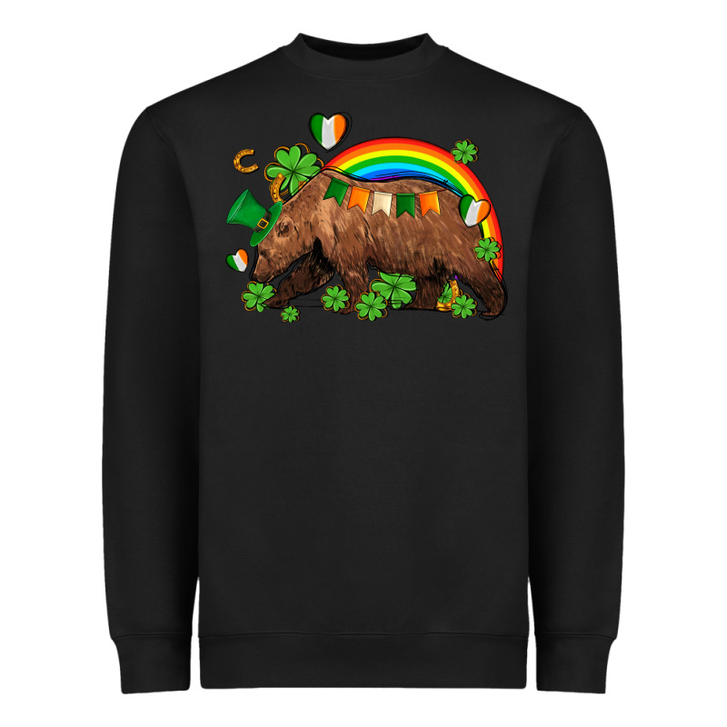 St Patricks Bear Ado Heavyweight Sweatshirt by AdoDesignShop | Teevron