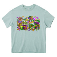 Arona Mardi Gras coffee cups Heavy Core Tee - HowdyJamesFarm