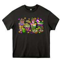 Asphalt Mardi Gras coffee cups Heavy Core Tee - HowdyJamesFarm