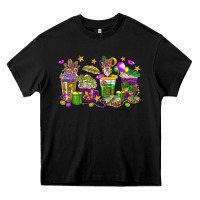 Black Mardi Gras coffee cups Heavy Core Tee - HowdyJamesFarm