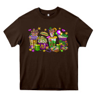 Chocolate Brown Mardi Gras coffee cups Heavy Core Tee - HowdyJamesFarm