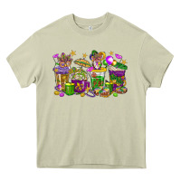 Mossy Mardi Gras coffee cups Heavy Core Tee - HowdyJamesFarm