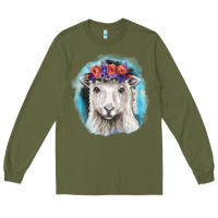 Sunflower Sheep With Background Long Sleeve Tee | Teevron