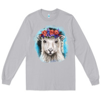 Moon Dust Sunflower Sheep With Background Long Sleeve Tee - RanaPortraitStore