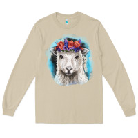 Mushroom Sunflower Sheep With Background Long Sleeve Tee - RanaPortraitStore