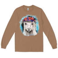 Toasted Coconut Sunflower Sheep With Background Long Sleeve Tee - RanaPortraitStore