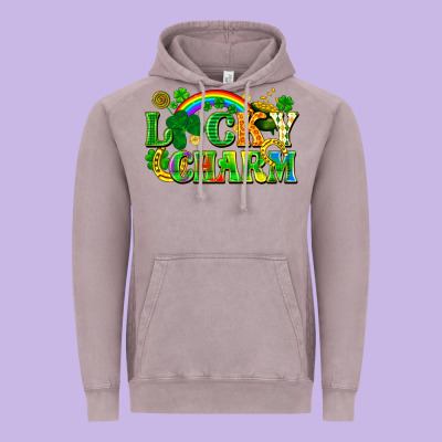 Lucky Charm Vintage Hoodie Designed By Fadigitalartstudio