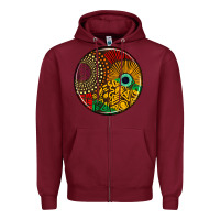 Burgundy Juneteenth car coaster Zipper Hoodie - AdoDesignShop