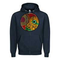Navy Juneteenth car coaster Zipper Hoodie - AdoDesignShop