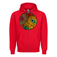 Red Juneteenth car coaster Zipper Hoodie - AdoDesignShop