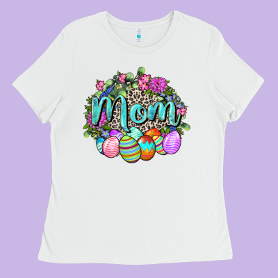 Easter Mom  Happy Easter Day Ladies Tee Designed By Cowgirlartshop