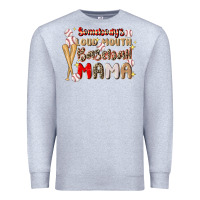 Heather Grey somebody's loud mouth baseball Premium Sweatshirt - JahusDesignShop