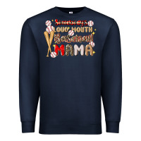 Navy somebody's loud mouth baseball Premium Sweatshirt - JahusDesignShop