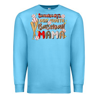 Ocean Blue somebody's loud mouth baseball Premium Sweatshirt - JahusDesignShop