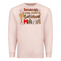 Pale Pink somebody's loud mouth baseball Premium Sweatshirt - JahusDesignShop