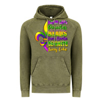 Vintage Olive mardi gras parades beads french quarter beignets Vintage Hoodie - FaDigitalArtStudio