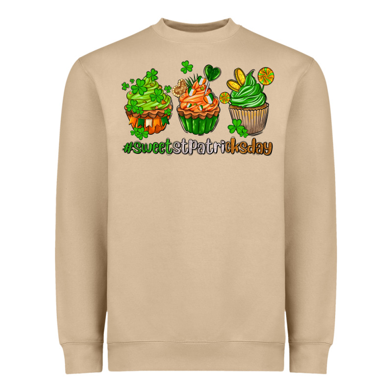 Sweet St Patricks Day Cupcake Heavyweight Sweatshirt by AdoDesignShop | Teevron