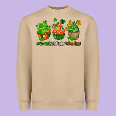Sweet St Patricks Day Cupcake Heavyweight Sweatshirt Designed By Adodesignshop