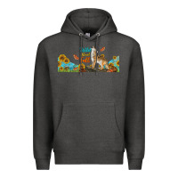 Charcoal Heather Wild About Fall Coyote Premium Hoodie - LillyAllenDesigns
