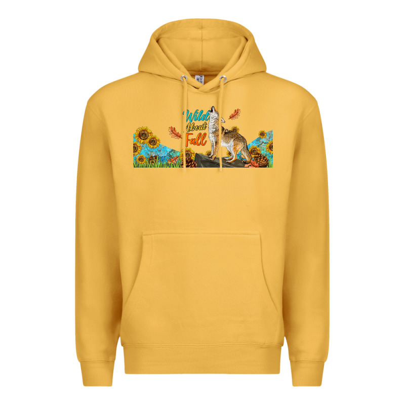 Wild About Fall Coyote Premium Hoodie by LillyAllenDesigns | Teevron