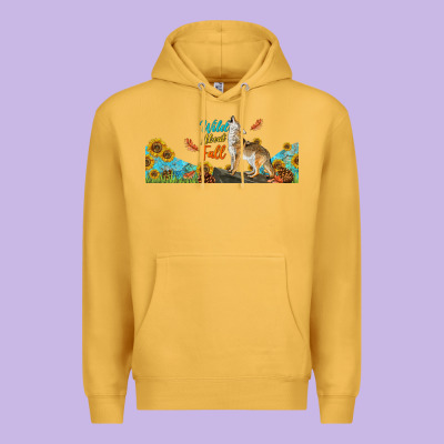 Wild About Fall Coyote Premium Hoodie Designed By Lillyallendesigns