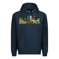 Navy Wild About Fall Coyote Premium Hoodie - LillyAllenDesigns