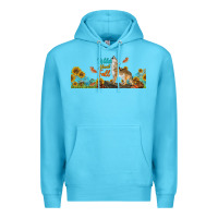 Ocean Blue Wild About Fall Coyote Premium Hoodie - LillyAllenDesigns