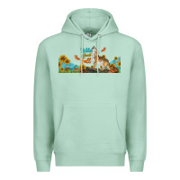 Seafoam Wild About Fall Coyote Premium Hoodie - LillyAllenDesigns