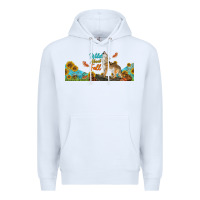 White Wild About Fall Coyote Premium Hoodie - LillyAllenDesigns