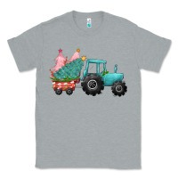 Heather Grey christmas tree tractor Classic Tee - CowGirlArtShop