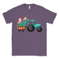 Lavender christmas tree tractor Classic Tee - CowGirlArtShop