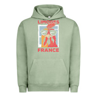 Pigment Oil Green limoges t  shirt limoges france gallic rooster t  shirt Urban Hoodie - linhVisuals