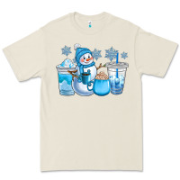 Bone winter snowman coffee cups Premium Tee - CowGirlArtShop