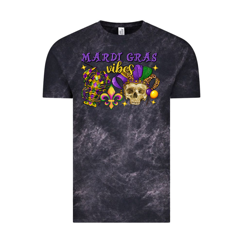 Mardi Gras Vibes Skull Vintage Tee by FaDigitalArtStudio | Teevron