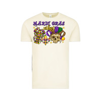 Vintage Arctic Mardi Gras vibes skull Vintage Tee - FaDigitalArtStudio