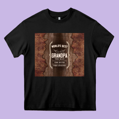 World's Best Grandpa Heavy Core Tee Designed By Tumblerdesignbyshophia