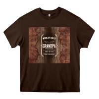 Chocolate Brown world's best grandpa Heavy Core Tee - TumblerDesignByShophia