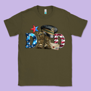 Dad Military Boots And Hat Classic Tee Designed By Artiststas