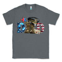Charcoal Heather dad military boots and hat Classic Tee - Artiststas