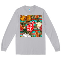 Moon Dust american football snacks with serape and leopard Long Sleeve Tee - BundleAndBundleShop