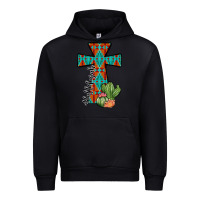 Black aztec cactus cross Urban Hoodie - JahusDesignShop
