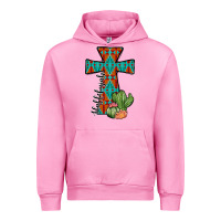 Fuchsia Pink aztec cactus cross Urban Hoodie - JahusDesignShop
